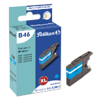 Pelikan 316333/B46 Ink cartridge cyan high-capacity, 1.2K pages 14ml (replaces Brother LC1280XLC) for Brother MFC-J 6510