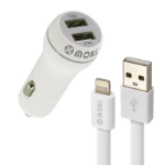 Moki Lightning to USB SynCharge Cable Pack White Auto