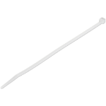 StarTech.com 8"(20cm) Cable Ties - 1/8"(4mm) wide, 2-1/8"(55mm) Bundle Diameter, 50lb(22kg) Tensile Strength, Nylon Self Locking Zip Ties with Curved Tip - 94V-2/UL Listed, 100 Pack - White