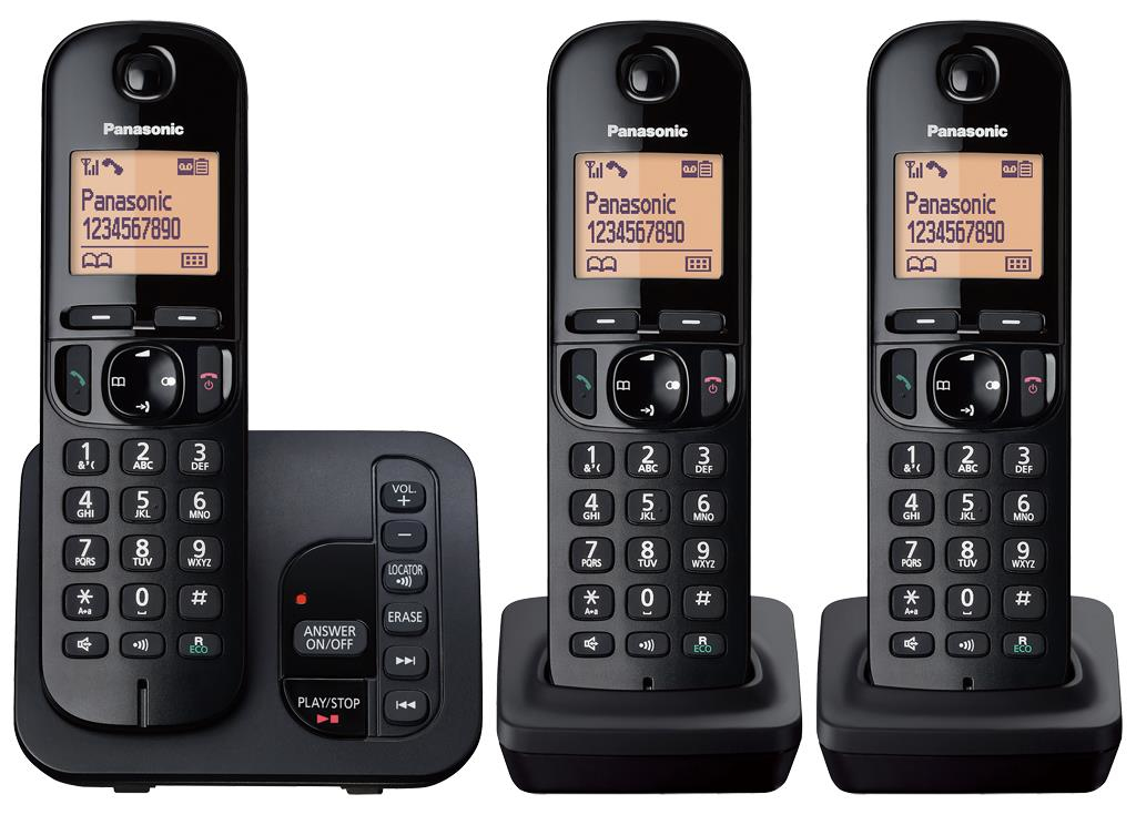 Image of Panasonic KX-TGC223EB telephone DECT telephone Caller ID Black