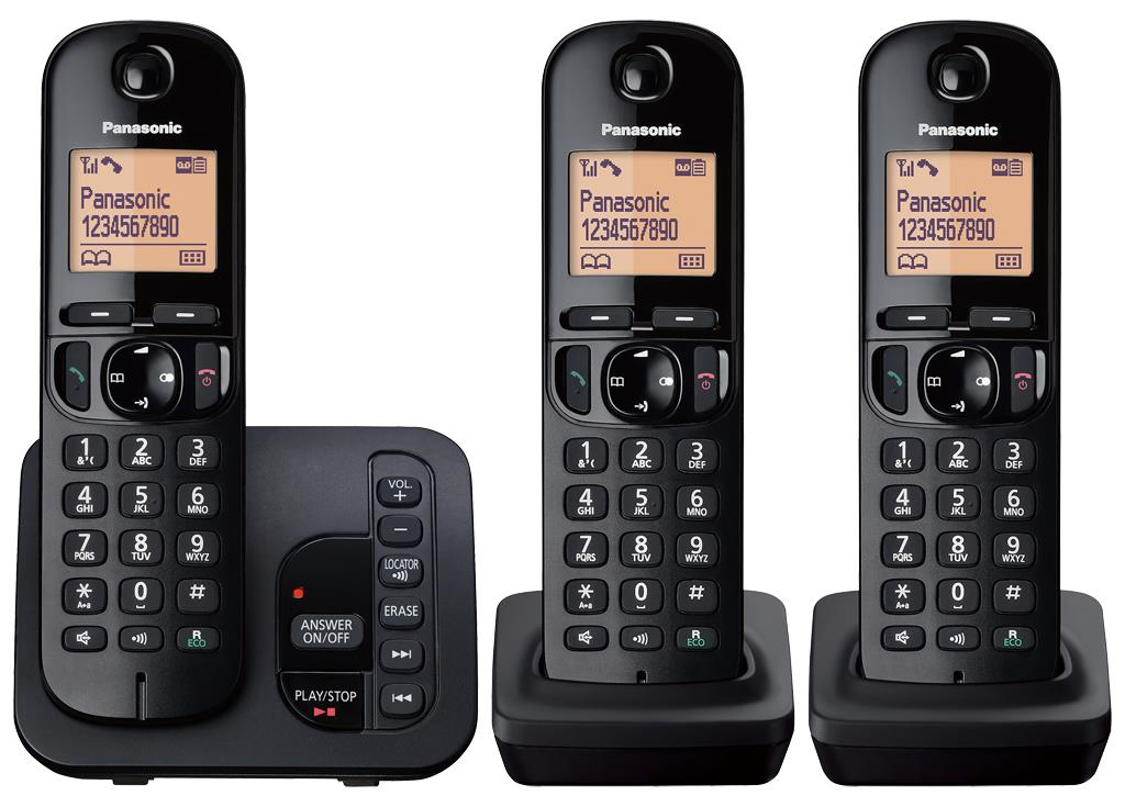 Panasonic KX-TGC223EB telephone DECT telephone Caller ID Black