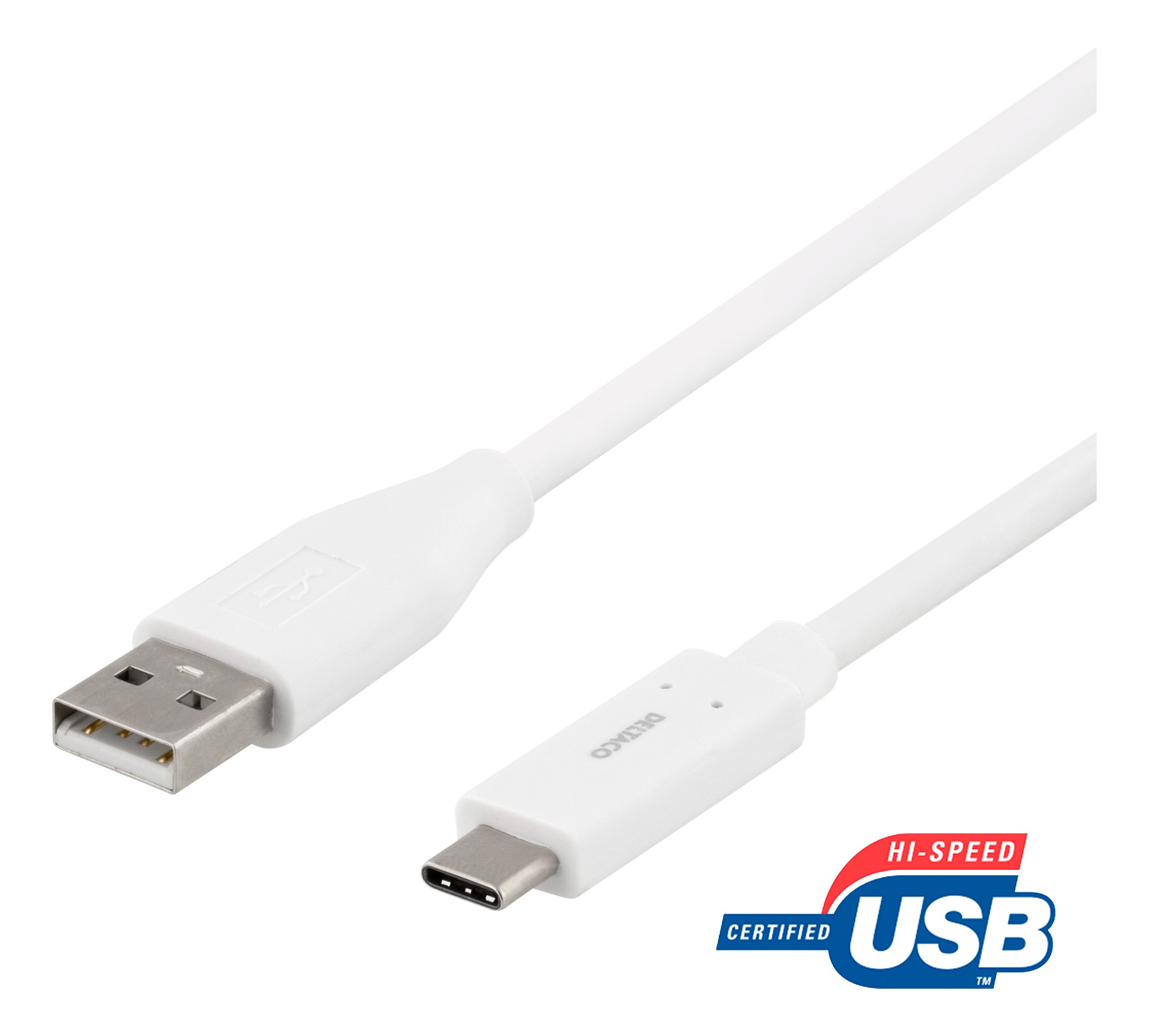 EU Product - USB-Cable, Typ C for Typ A, 1m, White thumbnail