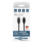 Ansmann 1700-0106 mobile phone cable Black 0.12 m USB C Lightning