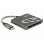 DeLOCK 91745 geheugenkaartlezer USB 3.2 Gen 1 (3.1 Gen 1) Type-C Zwart, Zilver