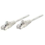 Intellinet Network Patch Cable, Cat5e, 0.5m, Grey, CCA, SF/UTP, PVC, RJ45, Gold Plated Contacts, Snagless, Booted, Lifetime Warranty, Polybag