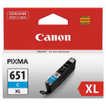 CANON CLI651XLC INKJET CARTRIDGE HIGH YIELD CYAN