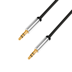 LogiLink CAB1104 audio cable 1 m 3.5mm Black, Silver