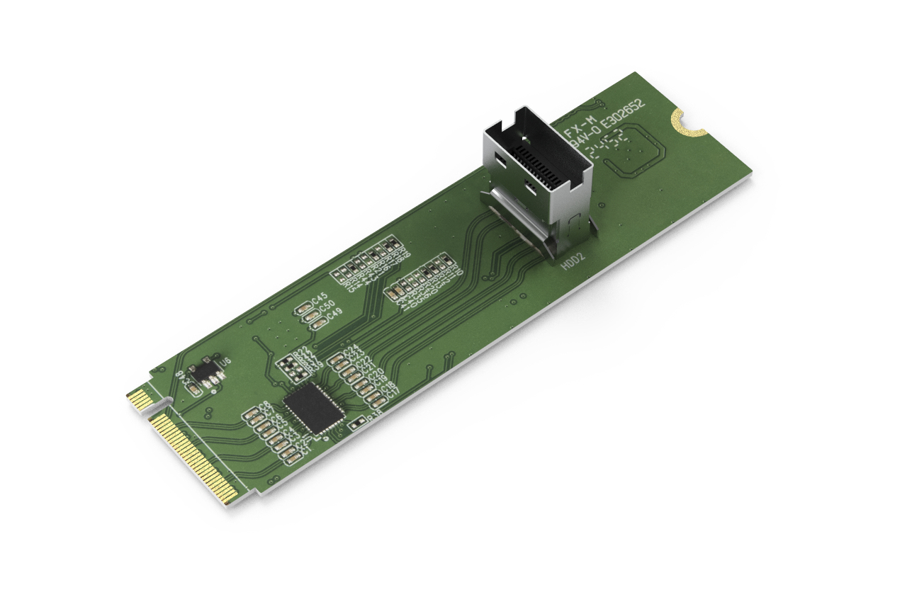 EU Product - IcyDock Adapter M.2 NVMe PCIe 4.0 SSD to 1x SlimSAS Redriver thumbnail