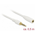 DeLOCK 85628 audio cable 0.5 m 3.5mm White