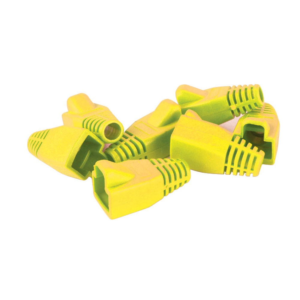 Videk Yellow RJ45 Modular Strain Relief Boot - Pack 10