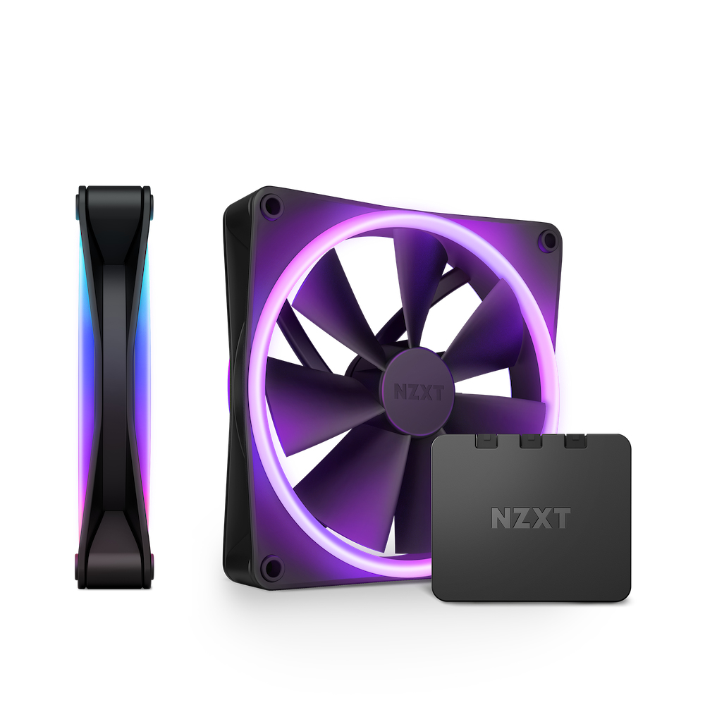 Image of NZXT F140 RGB DUO Twin Pack Computer case Fan 14 cm Black 2 pc(s)
