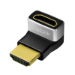 LogiLink HDMI adapter, A/M to A/F, 270� angled, 8K/60 Hz, black/grey
