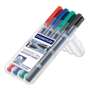 Image of Staedtler Lumocolor permanent duo 348 permanent marker Black,...