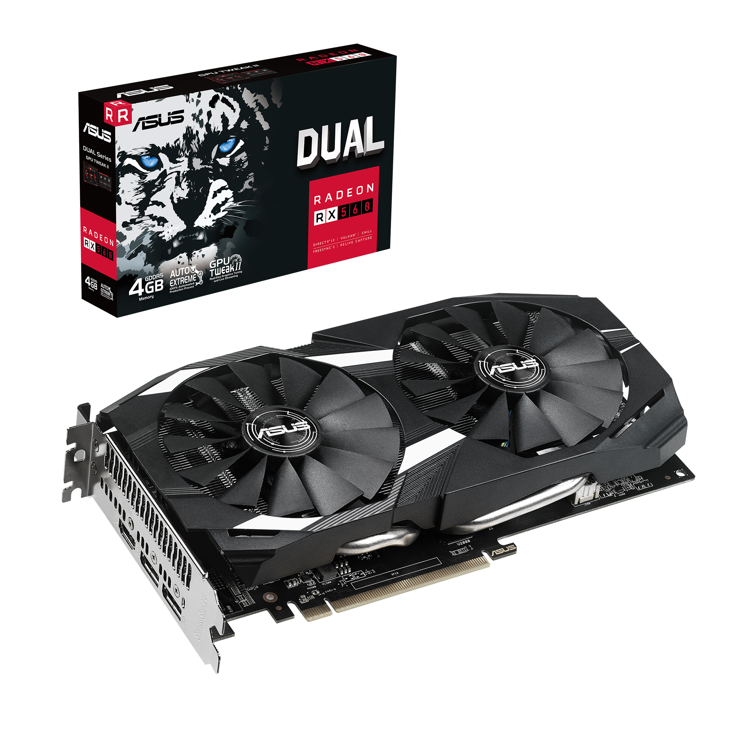 Image of ASUS DUAL-RX560-4G AMD Radeon RX 560 4 GB GDDR5