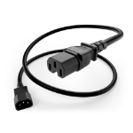 UNC PWCD-C14C15-15A-10F-BLK power cable Black 120" (3.05 m) C14 coupler C15 coupler