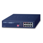PLANET GSD-804P Unmanaged Gigabit Ethernet (10/100/1000) Power over Ethernet (PoE) 1U Blue
