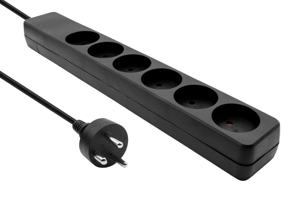 Image of Microconnect MC-GRU0605DKB power extension 5 m 6 AC outlet(s) Indoor B