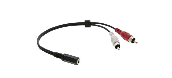 Kramer Electronics C-A35F/2RAM-1 audio cable 0.3 m 3.5mm 2 x RCA Black