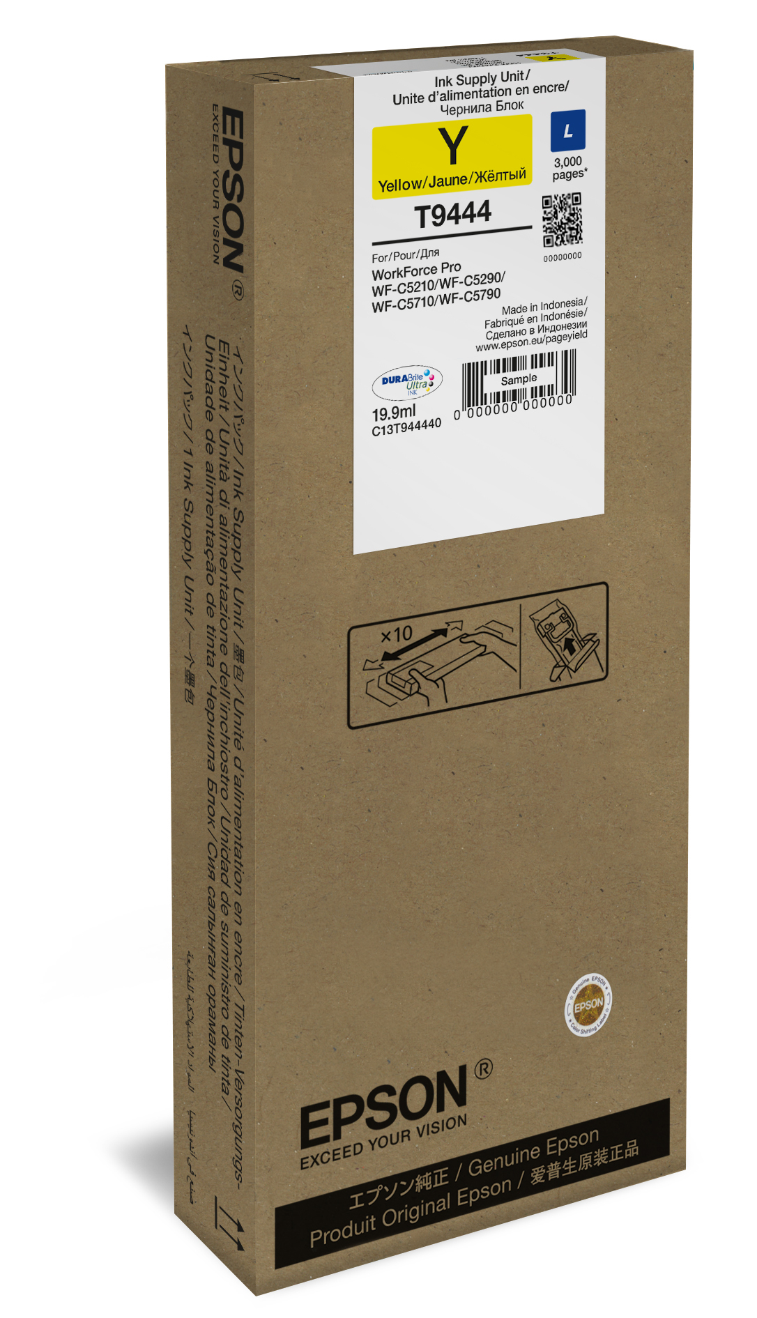 Epson C13T944440/T9444 Ink cartridge yellow, 3K pages 19,9ml for Epson WF-C 5210/5290