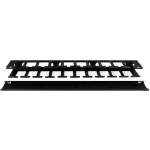StarTech.com Horizontal 1U Server Rack Cable Management Finger Duct w/ Cover - 19" Network Rack Wire Duct Raceway Panel - Slotted Wire Duct