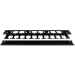 StarTech.com Horizontal 1U Server Rack Cable Management Finger Duct w/ Cover - 19" Network Rack Wire Duct Raceway Panel - Slotted Wire Duct