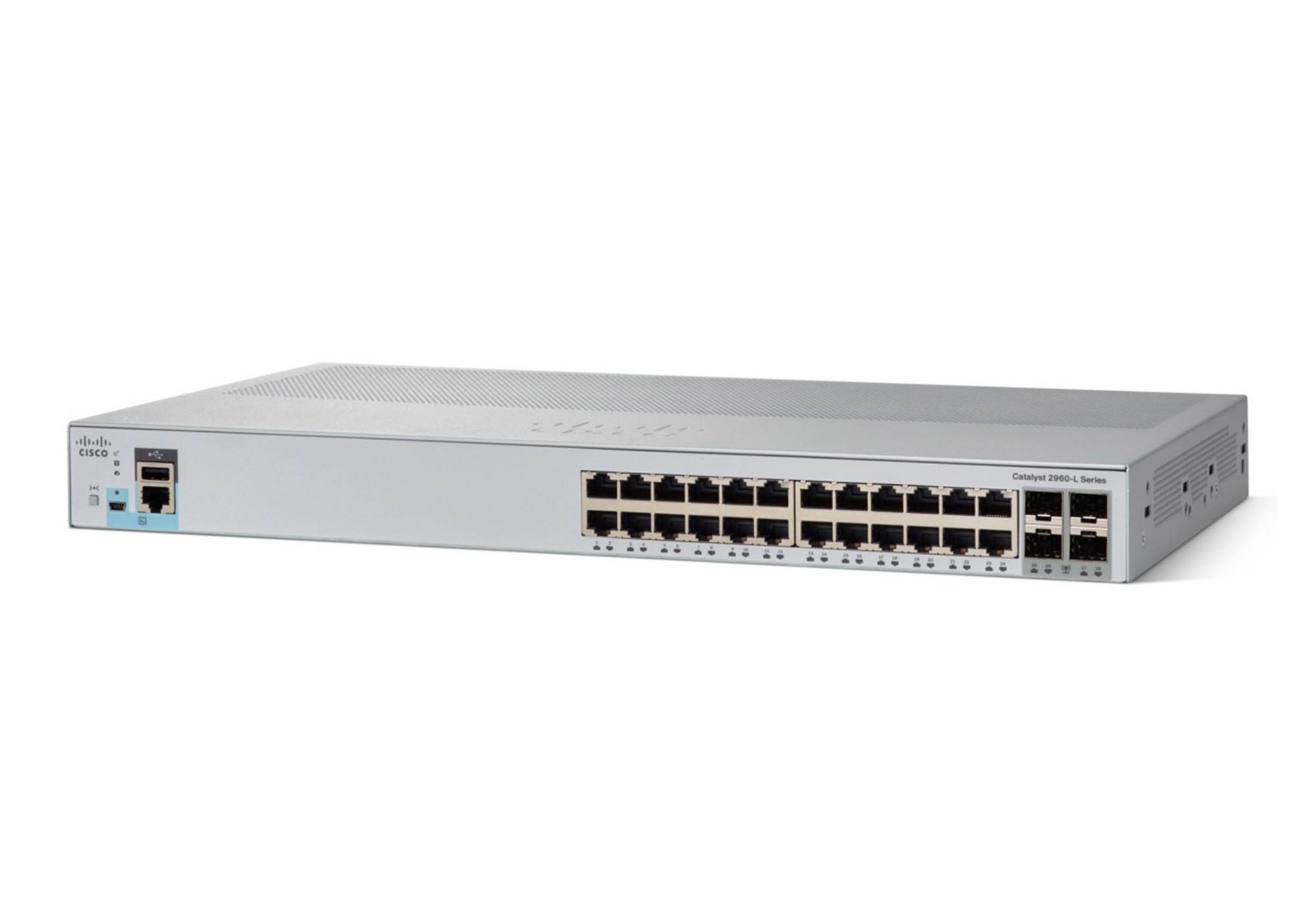 Cisco WS-C2960L-SM-24TS 24-Port Gigabit 1U Network Switch Cisco WS-C2960L-SM-24TS 24-Port Gigabit 1U Network Switch