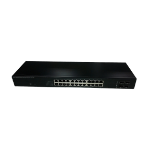 Longshine LCS-GSP9428 network switch Managed Gigabit Ethernet (10/100/1000) Power over Ethernet (PoE) 1U Black