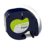 G&G Image 15575/5D91220-TD DirectLabel-etikettes Paper white 12mm x 4m (replaces Dymo S0721520) for Dymo LetraTag