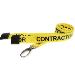 Digital ID 15mm Recycled Yellow Contractor Lanyards with Metal Lobster Clip (Pack of 100)