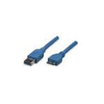 Techly ICOC-MUSB3-A-010 USB cable 1 m USB 3.2 Gen 1 (3.1 Gen 1) USB A Micro-USB B Blue