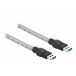 DeLOCK USB 3.2 Gen 1 Cable Type-A male to Type-A male with metal jacket 2 m