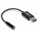 Rocstor Y10A346-B1 audio cable 8.27" (0.21 m) 3.5mm USB Type-A Black