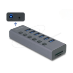 DeLOCK External USB 5 Gbps 6 port Hub with Switch and SD / Micro SD slot