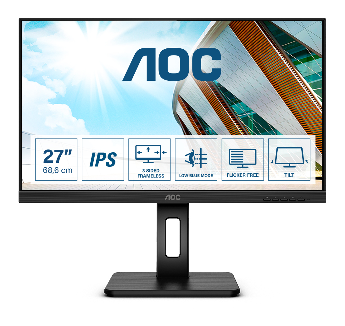Image of AOC P2 27P2Q LED display 68.6 cm (27") 1920 x 1080 pixels Full HD...