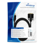 MediaRange HDMI to DVI connection cable, gold-plated, HDMI plug/DVI-D plug (18+1 Pin), 2.0m, black