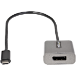 StarTech.com Adaptateur USB C vers DisplayPort - Dongle USB-C 8K/4K 60Hz vers DisplayPort 1.4 - Convertisseur Graphique USB Type-C vers Écran DP - Compatible Thunderbolt 3 - Câble Intégré 30cm