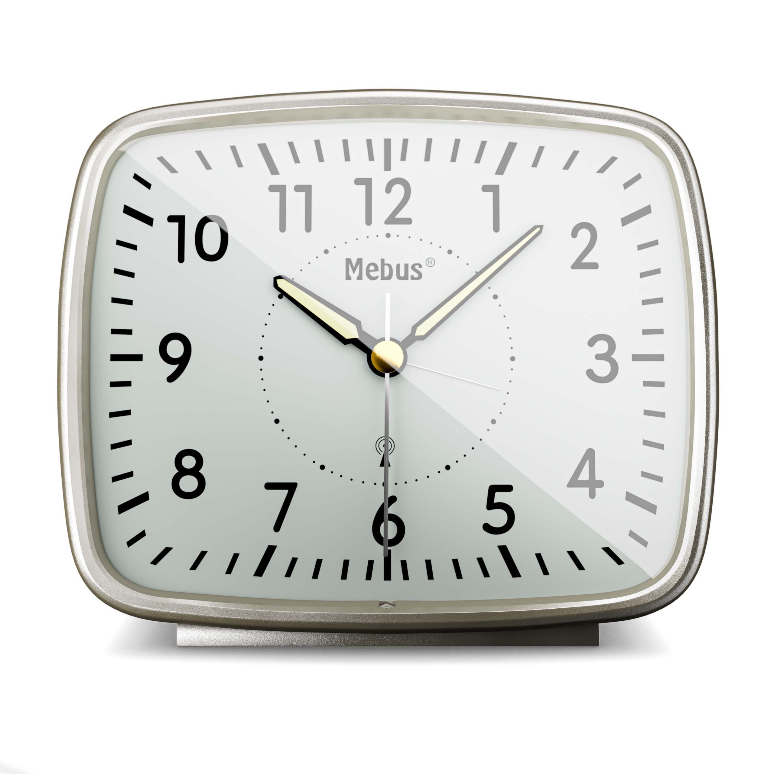 Image of Mebus Radio - Digital alarm clock - Silver - White - 12h -...