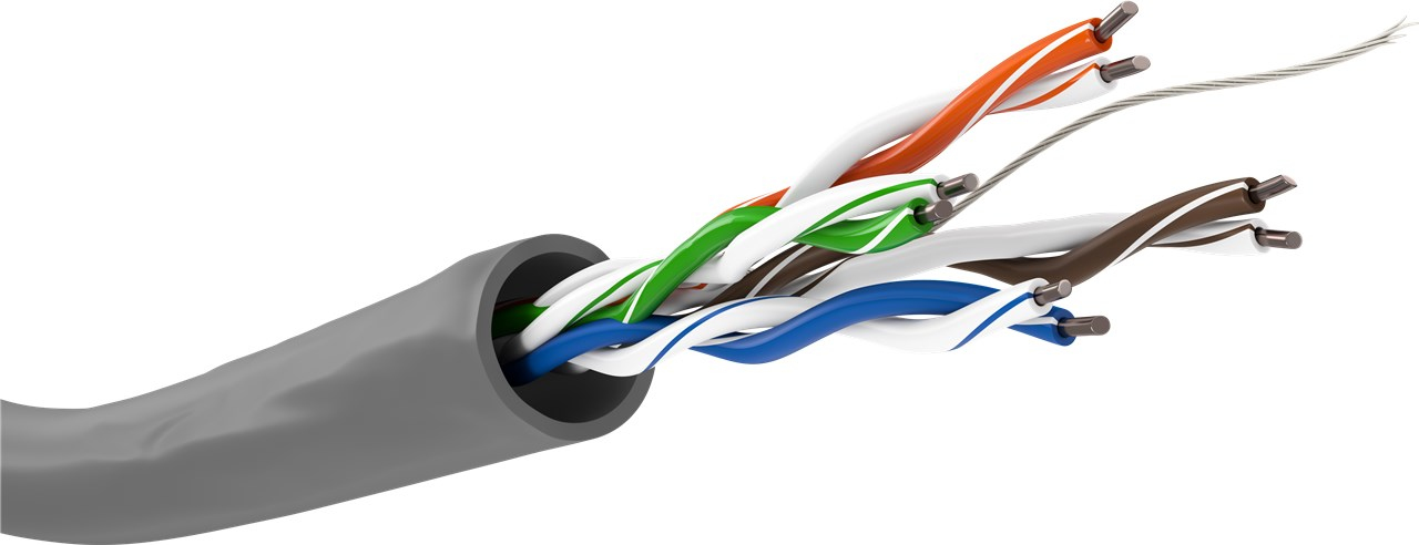 Goobay CAT 5e Network Cable, U/UTP, grey, 100 m