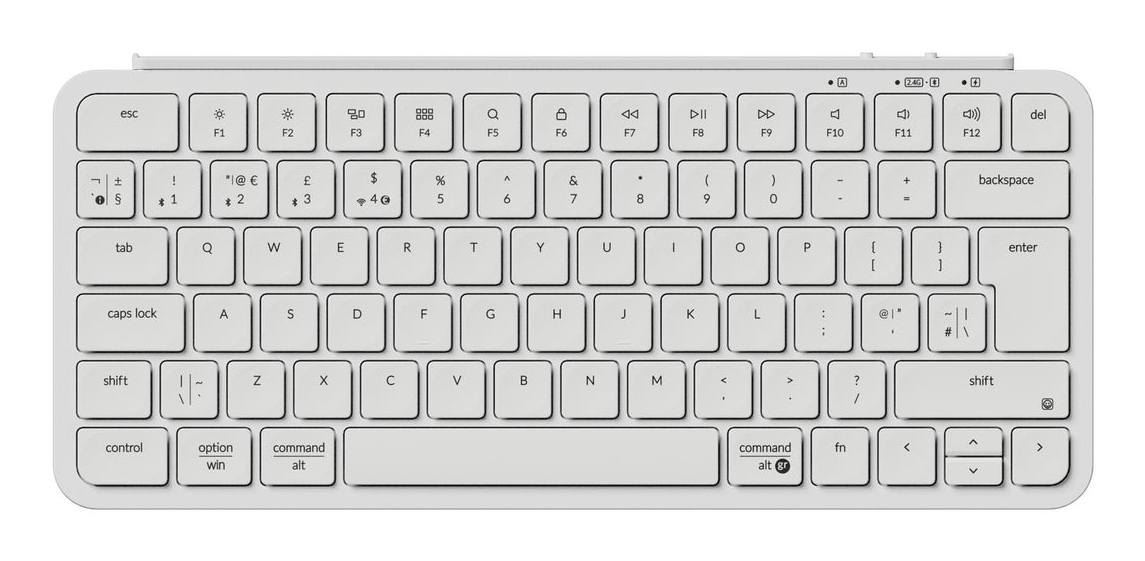 Keychron B1 Pro keyboard Home/Office USB + RF Wireless + Bluetooth QWERTY UK English Ivory