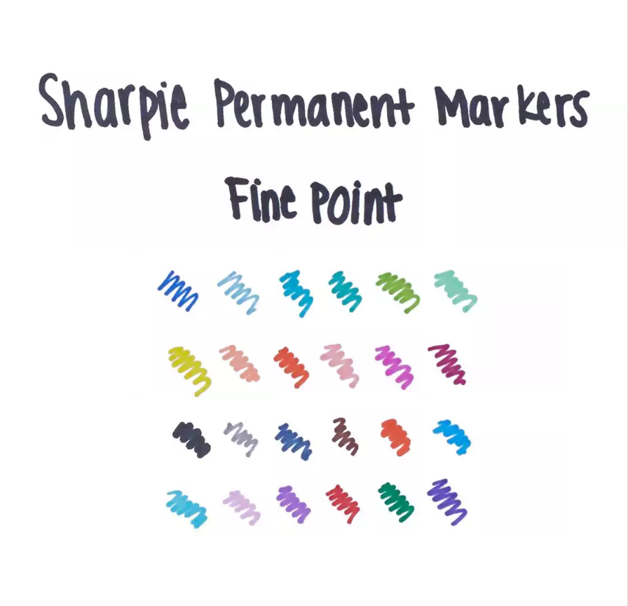 Sharpie Permanent Marker Fine Blue (Pack of 12) S0810950