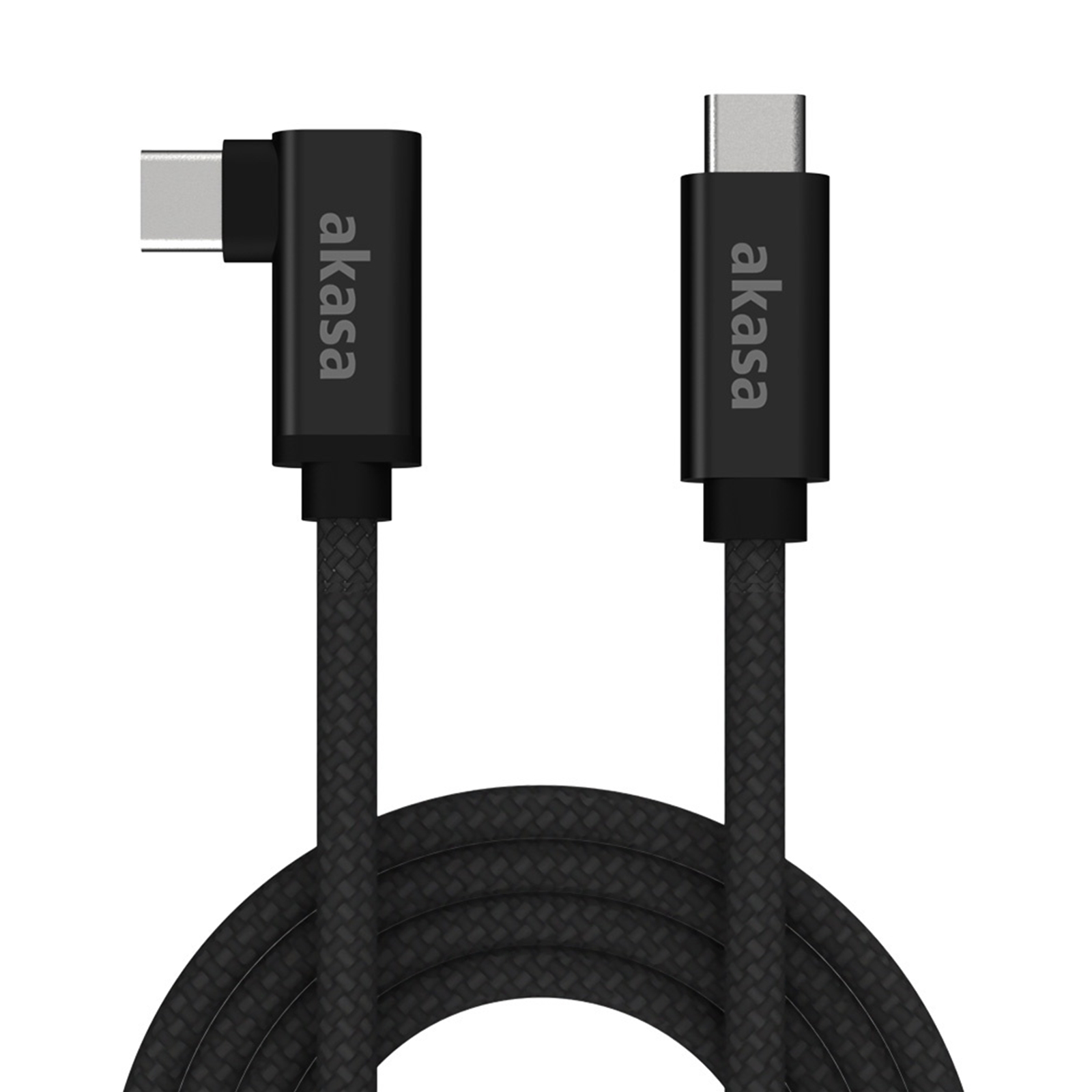 AK-CBUB66-20BK AKASA AK-CBUB66-20BK Data Cable. Right-Angled USB 3.2 Gen 2x2 Type-C (M) to USB 3.2 Gen 2x2 Type-C (M), 2m, Black, SuperSpeed USB up to 20Gbps Data, Fast Charging 100W Power Delivery, Supports DisplayPort Alternate Mode for 4K@60Hz UHD Video Function