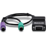 Trendnet TK-CAT5P PS/2-kabel 0,4 m 2x 6-p Mini-DIN Zwart
