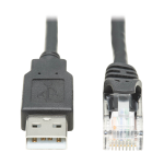 Tripp Lite U009-006-RJ45-X USB-A to RJ45 Rollover Console Cable (M/M) - Cisco Compatible, 250 Kbps, 6 ft. (1.83 m), Black
