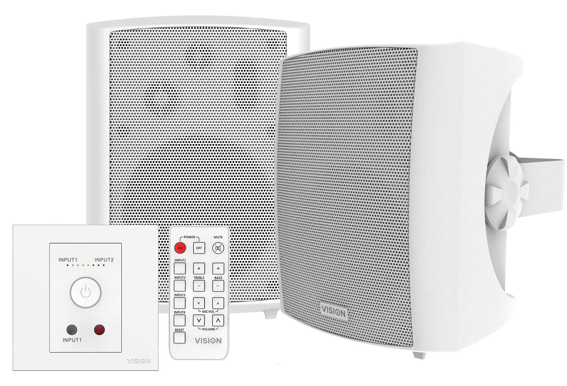 Image of Vision TC3-AMP+SP-1800 loudspeaker 3-way White Wired 50 W