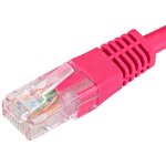 Cablenet 1m Cat6 RJ45 Pink U/UTP PVC 24AWG Flush Moulded Booted Patch Lead