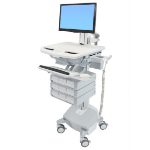 Ergotron StyleView Aluminium, Grey, White Flat panel Multimedia cart