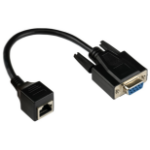 Alcasa 4945-FF tussenstuk voor kabels RJ-45 RS232 Zwart