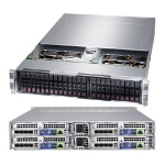 Supermicro CSE-217BHQ+-R2K22BP2 Socket SP3 Rack (2U) Black