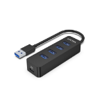 UNITEK uHUB Q4 USB 3.2 Gen 1 (3.1 Gen 1) Type-A 5000 Mbit/s Black