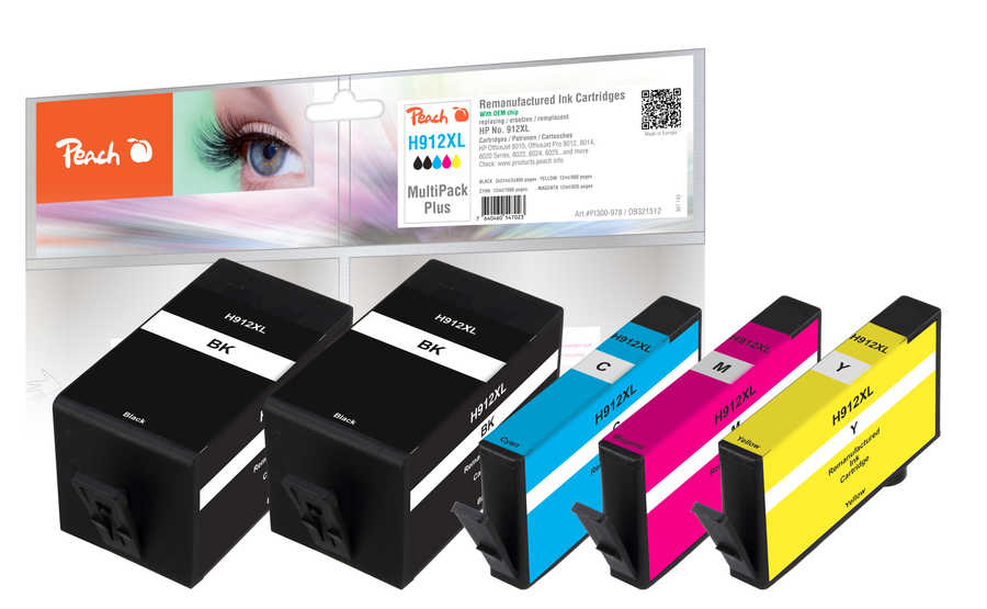 Peach PI300-978 ink cartridge 5 pc(s) Compatible Black, Cyan, Magenta, Yellow